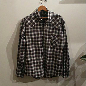 Takeshy Kurosawa Button Down Shirt. Plaid. XL